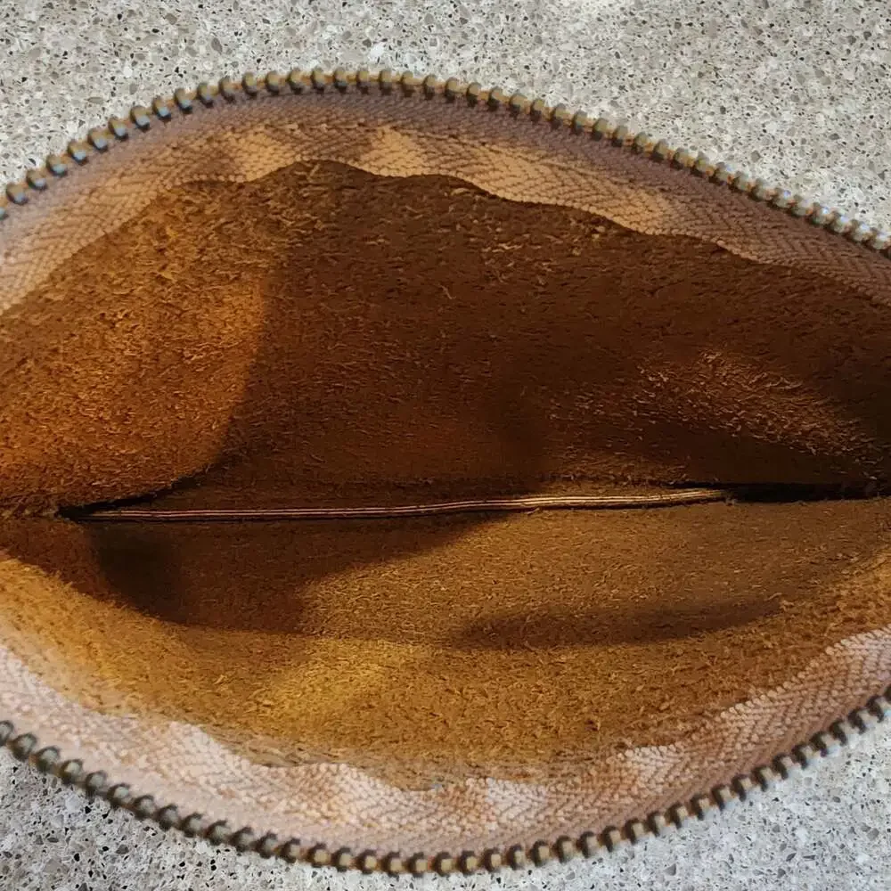 Consuela Leather Zipper Pouch with Tassel